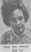 Freda Plekker, die Pretoriase digteres is begin juni 1973 aan haar hart overlede, in haar vroeë vijftigerjare.