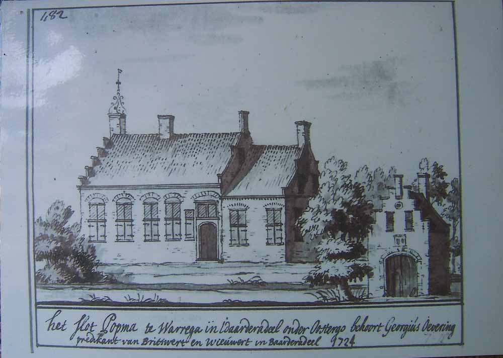 Het Slot Popma anno 1774